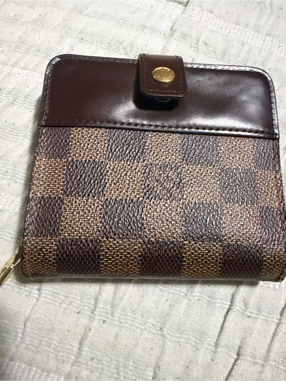 Louis Vuitton Brown Damier Canvas compact Wallet